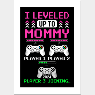 Leveled Up To Mommy Again Gamer Mom Est 2024 Posters and Art